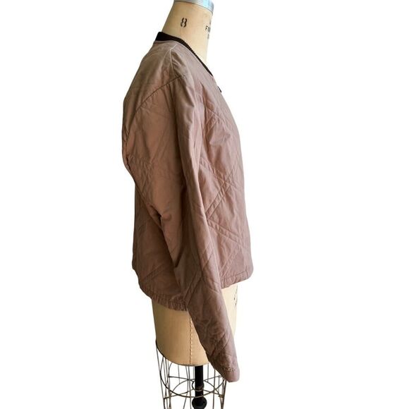 Free People XS Dusty Rose Pink Quilted Jacket Cotton EUC - Picture 3 of 4